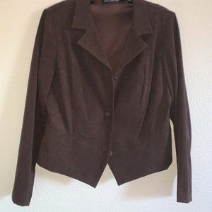 Briggs New York Vegan Suade Cropped Jacket